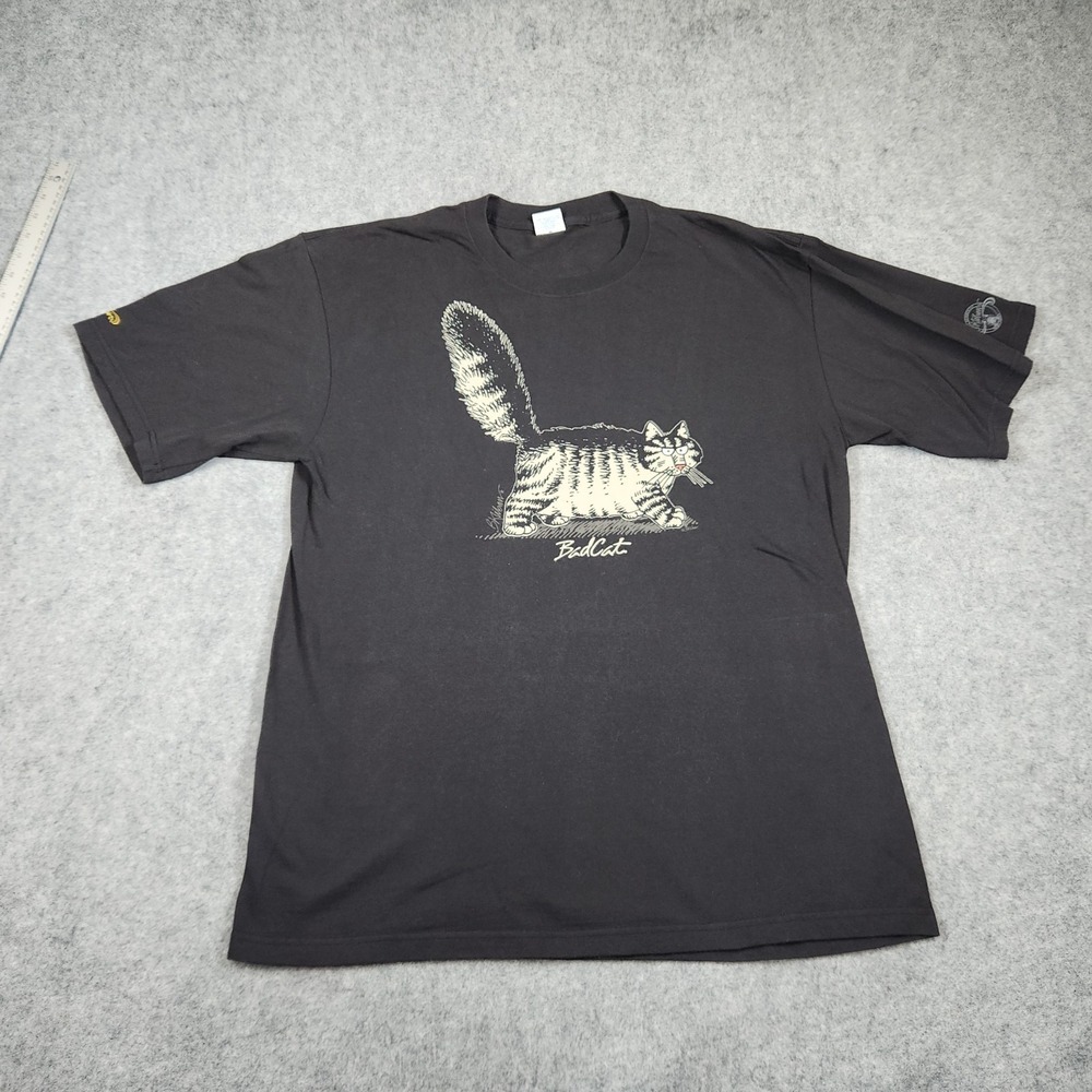 Crazy Shirts Hawaii Shirt Mens XL K. Kliban Bad Cat Black